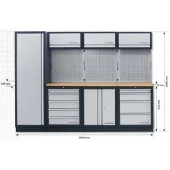 Tout neuf ⌛ Système De Rangement Modulaire KRAFTWERK Mobilio - 4 éléments - Plan De Travail Inox - 3964BIX ????
