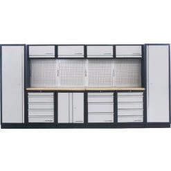 Remise ???? Système De Rangement Modulaire KRAFTWERK Mobilio - 6 éléments - Plan De Travail Multiplex - 3964F ????