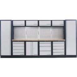 Meilleure affaire ???? Système De Rangement Modulaire KRAFTWERK Mobilio - 6 éléments - Plan De Travail Inox - 3964FIX ????