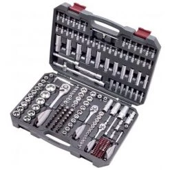 De gros ❤️ Coffret D'outils Universel Douilles Et Accessoires Basic-Line 1/2 1/4 3/8 KRAFTWERK - 200 Pièces - 204.104.800 ????